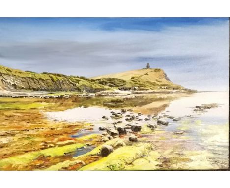 Oringal oil painting on canvas by Graham Towler of a Dorset costal scene - measures 76cm x 51cm