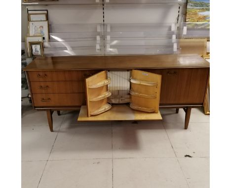 Mid century Beautility teak sideboard/drinks cabinet - in good used condition - 183cm wide x 47cm deep x 75cm high