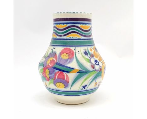 Poole England pottery vase #203/YO decorated by Hilda Hampton (Cleal 1927-45) ~ 21cm high with no obvious damage