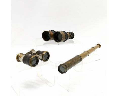 The International Opera Glass Co opera glasses, binoculars + telescope (41cm extended) ~ all slight a/f