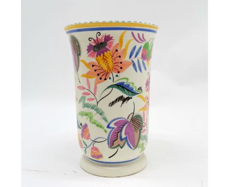 Poole England pottery flared top vase #167/ZG decorated by Eileen Prangnell (Chennell 1924-37) ~ 21cm high with no obvious da