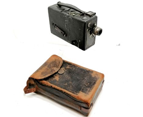 Antique Kodak cine camera model B with leather case