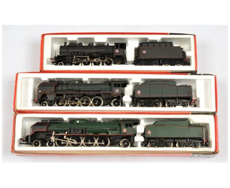 Jouef HO Gauge SNCF Locomotives - 8269 '141-P-102' with Tender '36-P-15', 8260 '241.P.7' with tender '36.P.20' and 8283 '140.