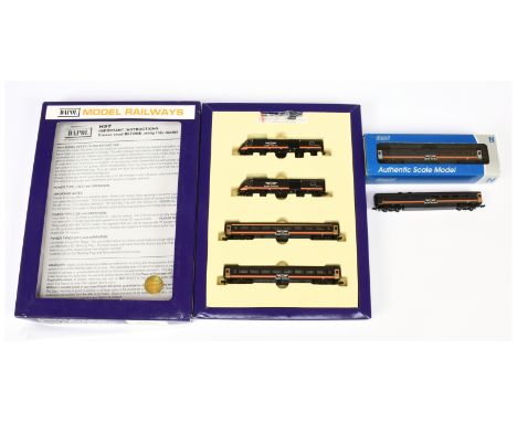 Dapol HST Grand Central train pack plus Two extra coaches - to include ND-122E set, with 2P 005-990 MK3 2nd Class and additio