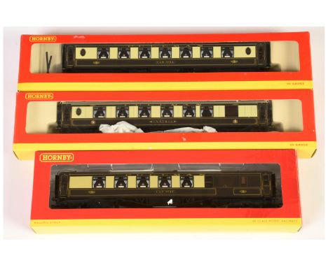 Hornby (China) group of Pullman Coaches to include R.4145 Pullman 1st Class Kitchen Car "Cynthia" plus others (see photo). Co