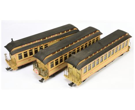Bachmann G Scale group of unboxed South Pacific Coast Coaches (see photo). Bogies have been converted from G45 to SM32 and so