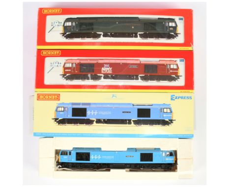 Hornby (China) 3x Class 60 Locomotives to include R2800 EWS/DB Schenker Light Blue No. 60074 "Teenage Spirit" Rail Express Li