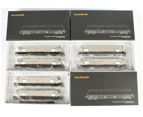 Accurascale HYA Bodie Hopper Wagons in Fastline livery - to include twin packs ACC2600FF1 One wagon has minor damage to tail 