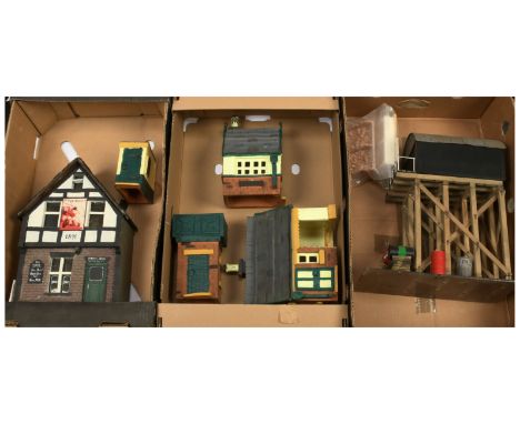 16mm Scale/G Scale Handbuilt group of Buildings and unmade kit. To include Station Buildings made of Clay and unmade resin ki