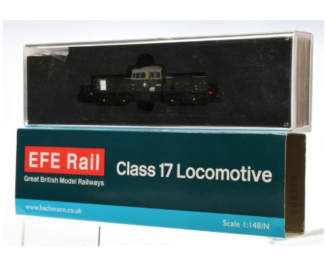 EFE (By Bachmann) N Gauge Class 17 - E84502 Class 17 in BR Green with small yellow panels No.D8594. Conditions: Generally Exc