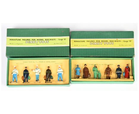 Dinky Toys O Gauge Pair of Figure Sets comprising of No. 5 Train And Hotel Staff &amp; No. 003 Passengers (see photo). Condit