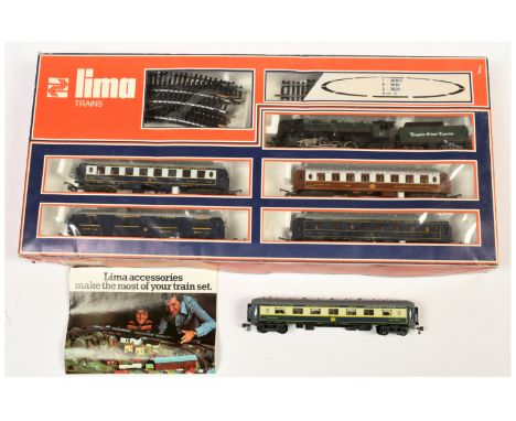 Lima &amp; Jouef HO Gauge Train Set and Carriage comprising of Lima "Simplon Orient Express" &amp; Jouef Pullman Coach. Condi