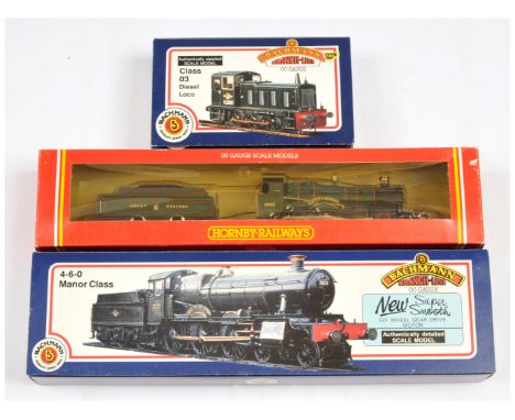 Bachmann Branchline &amp; Hornby (GB) Locomotives - 31-350 Class 03 BR Green 'D.2000', 31-302 Manor Class 'Hook Norton Manor'