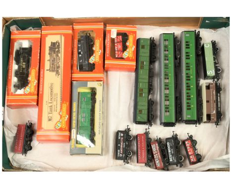 Hornby (GB), Wrenn and Similar mixed group of Boxed and unboxed Southern Railway Steam Locomotives, Wagons and Coaches to inc