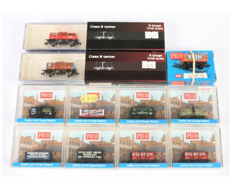 Peco N Gauge and RevolutioN Wagons - to include Irn Bru tanker and RevolutioN N35T 002 Mobil Charringtons &amp; 006 UM Privat
