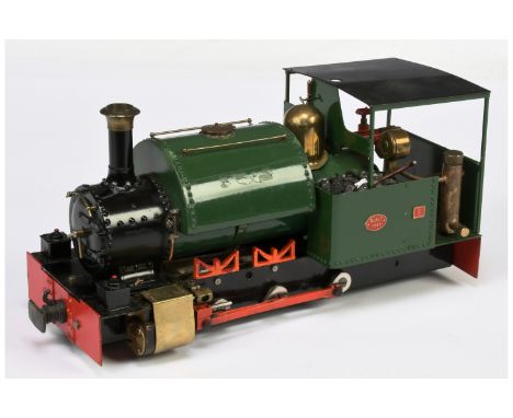 16mm Scale Live Steam 0-6-0 Saddle Tank No. 5. Constructed from Roundhouse Components and is manual drive. Condition is Fair 