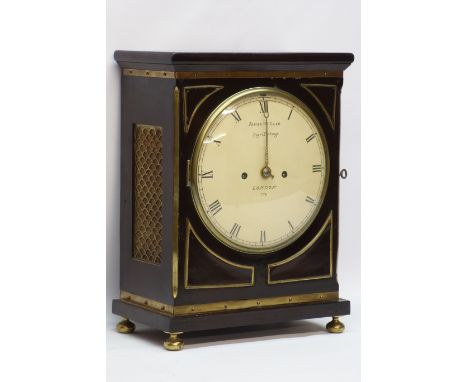 Early 19th century bracket clock, Roman dial with strike/silent lever signed 'James McCabe Royal Exchange London 778', twin f