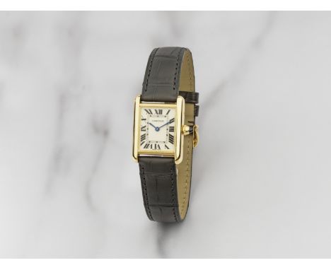 Cartier. Montre bracelet en or jaune 18K (750) mouvement quartzCartier. An 18K gold quartz wristwatch Model: Tank Louis Carti