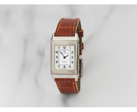 Jaeger-LeCoultre. Montre bracelet de dame en acier rectangulaire réversible mouvement quartzJaeger-LeCoultre. A lady's stainl
