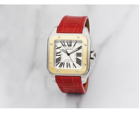 Cartier. Montre bracelet en or jaune 18K (750) et acier mouvement automatiqueCartier. A stainless steel and 18K gold automati