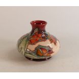 Moorcroft Red Tulip squat vase, height 10cm