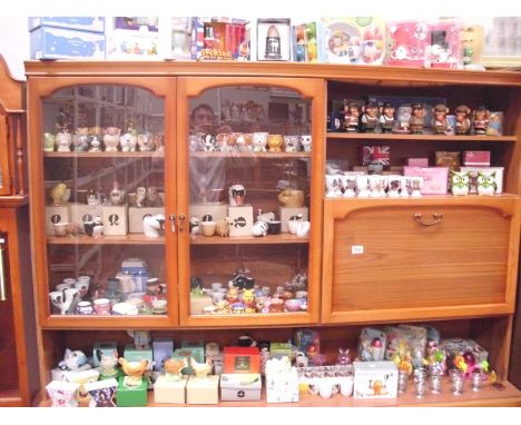 A massive collection of egg cups - vintage, boxed, Disney, Q, Border Fine Arts etc