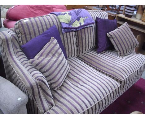 A 2 seater fabric covered sofa (ex Shah)