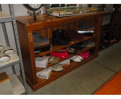 A heavy pine display shelf / book case