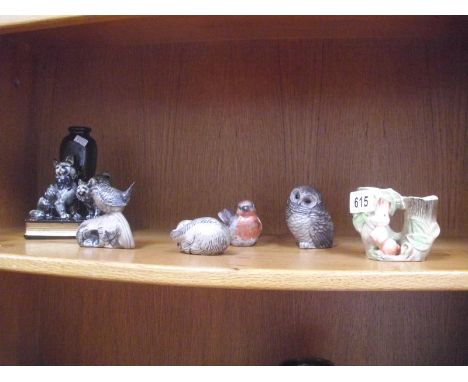 A collection of Poole stoneware animals and other animal figures