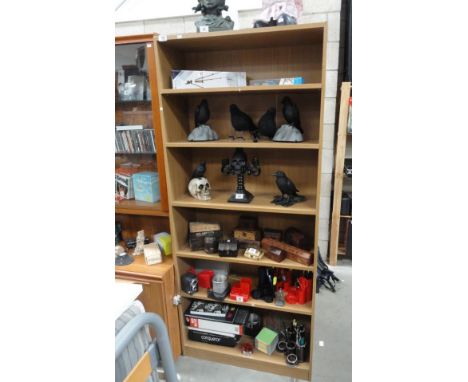 A six shelf bookshelf