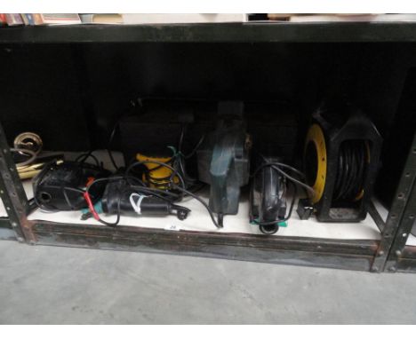 A quantity of electric tools and cables