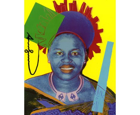 Artist: Andy Warhol (American, 1928 - 1987). Title: "Queen Notombi (#3)". Medium: Color offset lithograph. Date: Composed 198