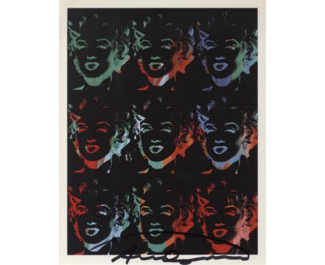 Artist: Andy Warhol (American, 1928 - 1987). Title: "Nine Multicolored Marilyns #1". Medium: Color offset lithograph. Date: C