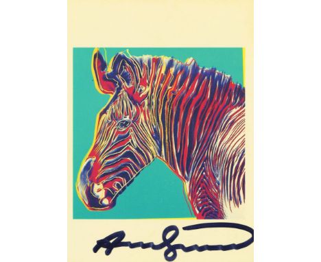 Artist: Andy Warhol (American, 1928 - 1987). Title: "Grevy's Zebra [announcement]". Medium: Color offset lithograph. Date: Co