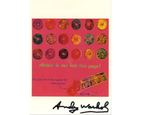 Artist: Andy Warhol (American, 1928 - 1987). Title: "Life Savers [announcement]". Medium: Color offset lithograph. Date: Comp