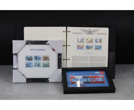 Stamps / Aviation - The Heritage Aviation 75th Anniversary of the Royal Air Force 1918-1993, a binder containing a collection