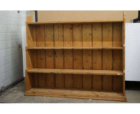 19th century Pine Dresser Hanging Shelf, 135cm wide x 125cm high