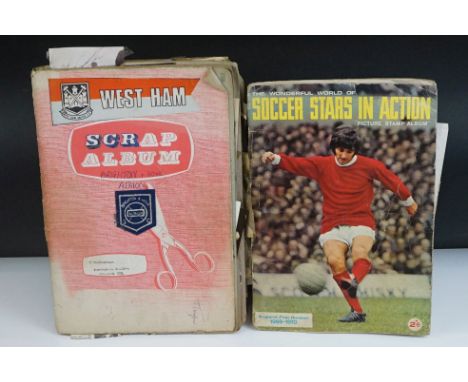 Football Autographs - Large collection of signed cuttings and cards circa 1960s &amp; 1970s featuring numerous English clubs,