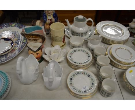 A quantity of Royal Doulton tapestry teaware; Royal Doulton "Fairfax" plates etc.