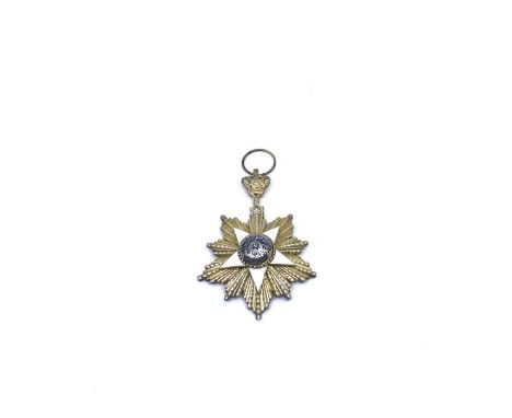 An Egyptian Order of the Nile, Lattes stamped to the reverse, without Ribbon, some damage to enamel