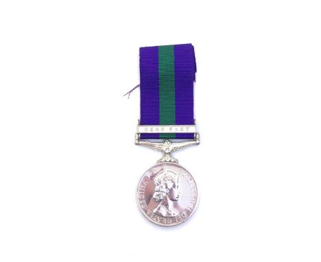 An Elizabeth II General Service Medal 1918-1962 with Near East clasp, awarded to Pte. K. Wright, 23289959, West Yorkshire Reg