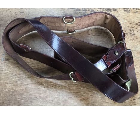 WW2 British Army Officer’s cross belt invery good condition. Inscription to inner side C.E Stuart RAMC. Adjustable size.