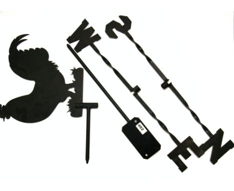 A painted metal weather vane, H. 50cm.