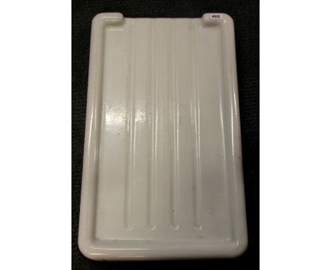 Reclamation interest. A vintage ceramic draining board, L. 76cm.
