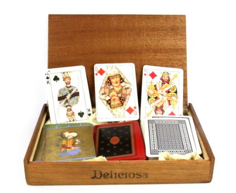 Three sets of vintage playing cards designed for De La Rue.