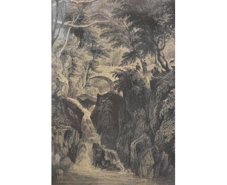 E Marie Destelle (British contemporary) watercolour, Weather Clearing, landscape, signed lower left, within a stepped card mo