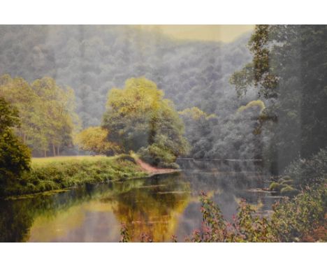 After David Smith (British b.1949) limited edition colour giclee print 'Summer Glory' a pleasing river scene, signed and numb