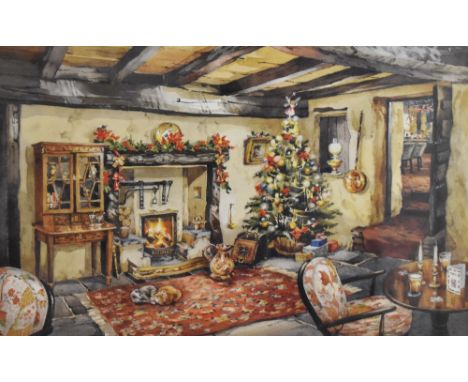 Local Interest* After Judy Boyes (British b1943) limited edition colour print, 'A Festive Evening at a Lakeland Inn' 624/850,