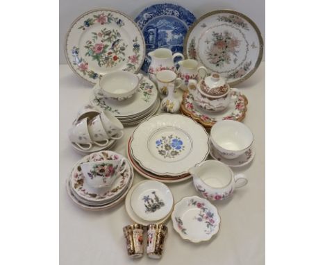 A box of assorted china to include Royal Worcester, Spode & Aynsley.  