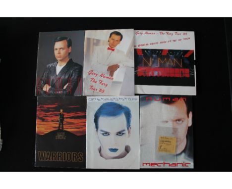 GARY NUMAN PROGRAMMES AND TICKETS - five Gary NUMAN tour programmes, tickets and an official photobook to include Warriors - 